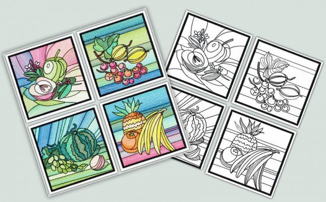 BFC1227 QIH Stained Glass Fruit Blocks