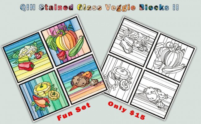 BFC1234 QIH Stained Glass Veggie Blocks II