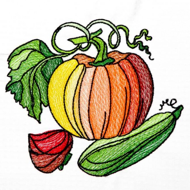 BFC1236 Stained Glass Fruit and Veggies