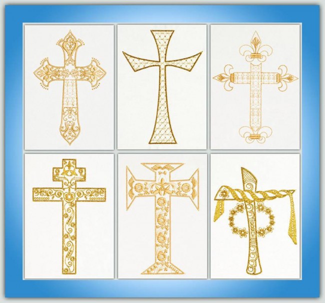 BFC1238 Goldwork Crosses