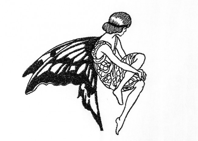 BFC1242 Blackwork Fairies