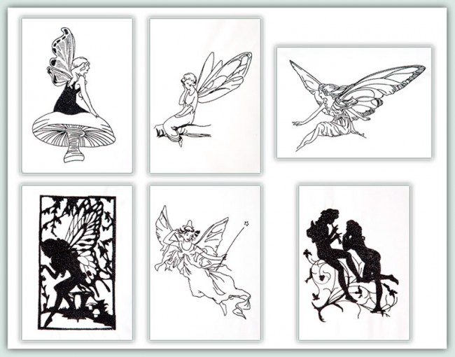 BFC1245 Blackwork Fairies II