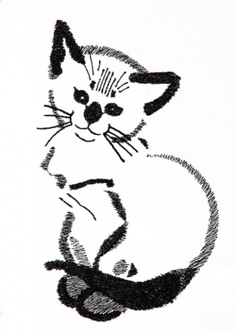 BFC1249 Blackwork Cats and Kittens