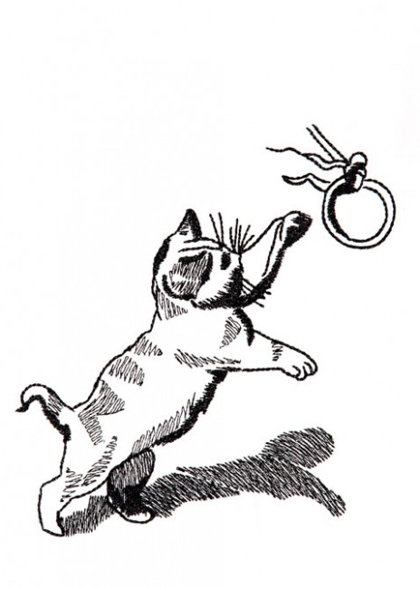 BFC1249 Blackwork Cats and Kittens