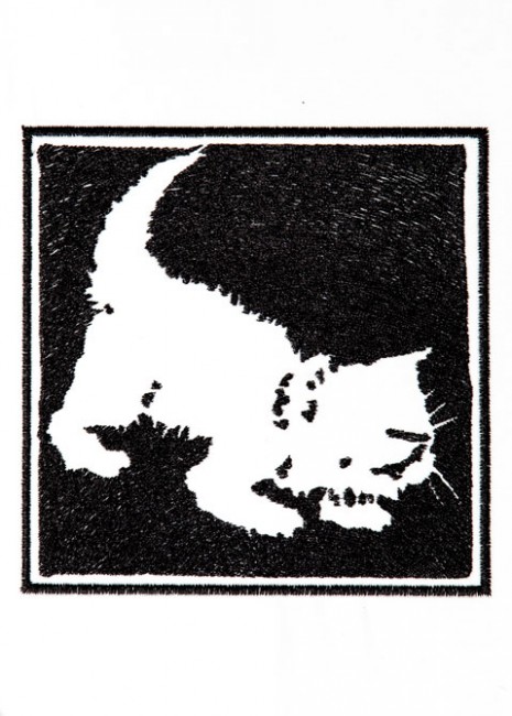 BFC1249 Blackwork Cats and Kittens