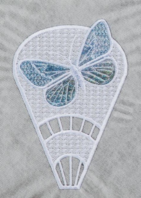 BFC1251 	Lace Applique Bowl and Doily