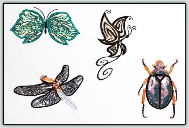 BFC1254 Applique Elements Butterflies and Friends