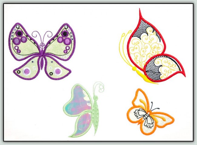 BFC1254 Applique Elements Butterflies and Friends