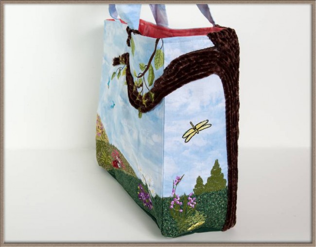 BFC1256 Cottage on the Hill Tote Bag
