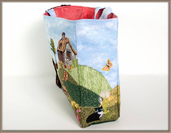 BFC1256 Cottage on the Hill Tote Bag