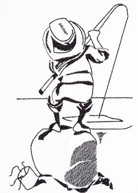 BFC1264 Blackwork - Goin' Fishing