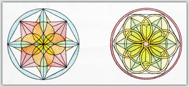 BFC1265 Sheer Mandala Quilt Circles