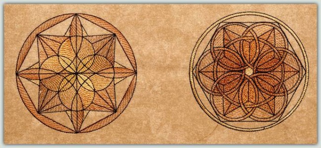 BFC1265 Sheer Mandala Quilt Circles