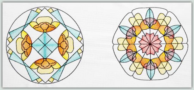 BFC1265 Sheer Mandala Quilt Circles