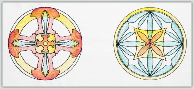 BFC1265 Sheer Mandala Quilt Circles
