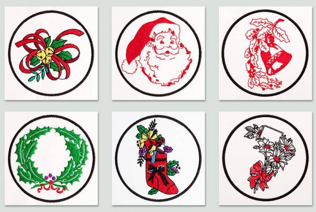 BFC1281 Christmas Quilt Circles II