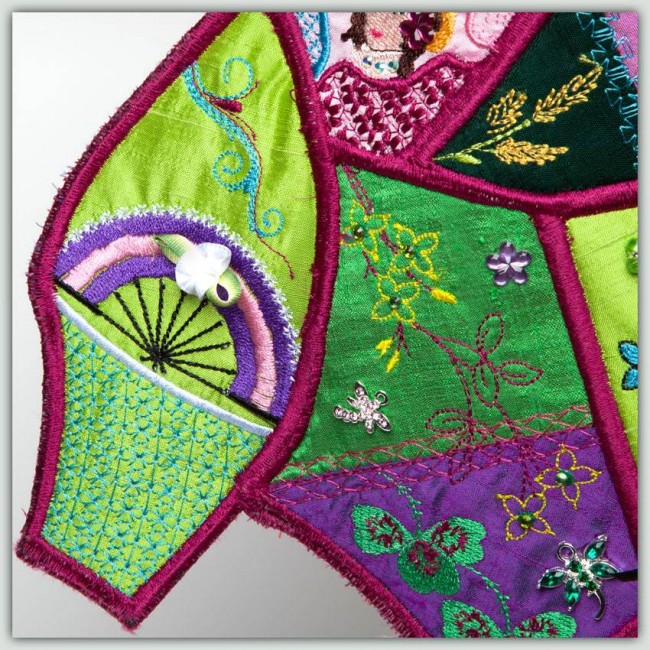 BFC1287 QIH Crazy Quilt Victorian Boot