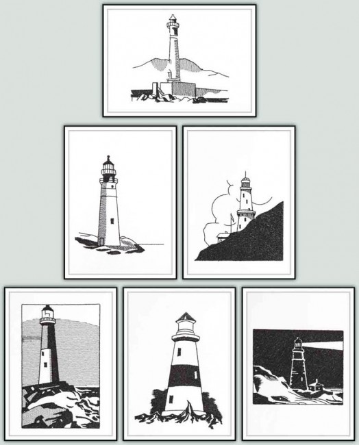 BFC1293 Blackwork Lighthouses
