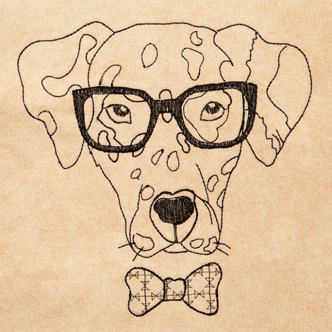 BFC1316 Hipster Canines Blackwork