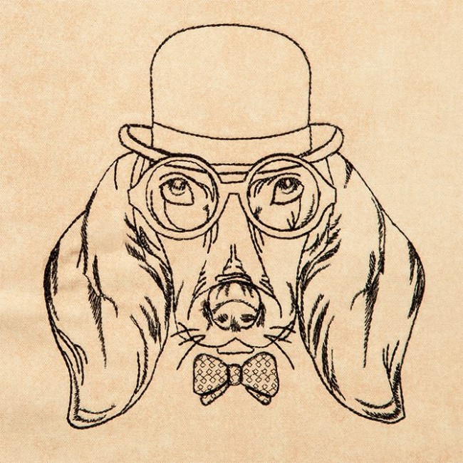 BFC1316 Hipster Canines Blackwork