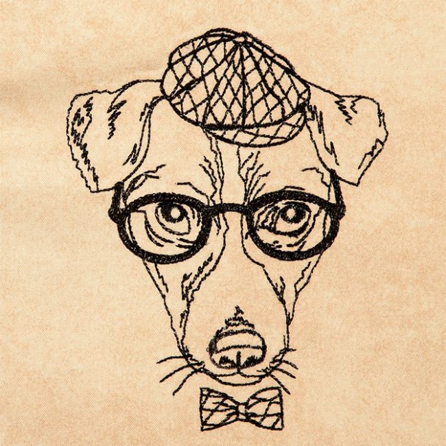 BFC1316 Hipster Canines Blackwork
