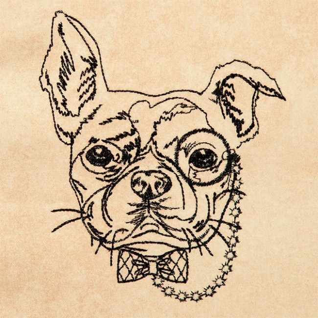 BFC1316 Hipster Canines Blackwork