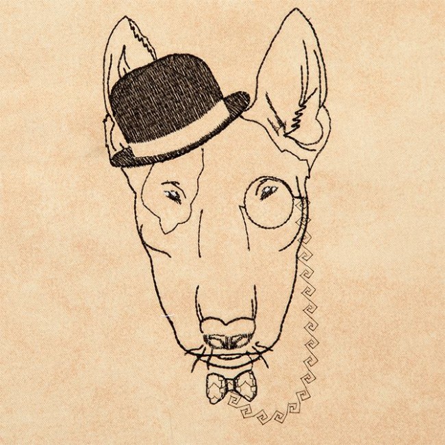 BFC1316 Hipster Canines Blackwork