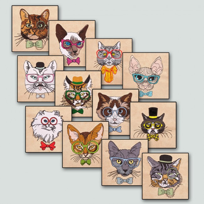 BFC1318 Hipster Felines Filled