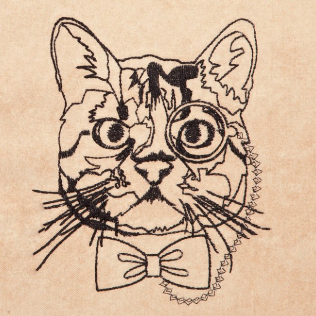 BFC1319 Hipster Felines Blackwork