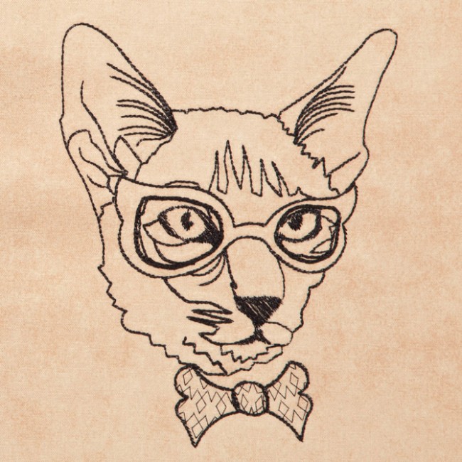 BFC1319 Hipster Felines Blackwork