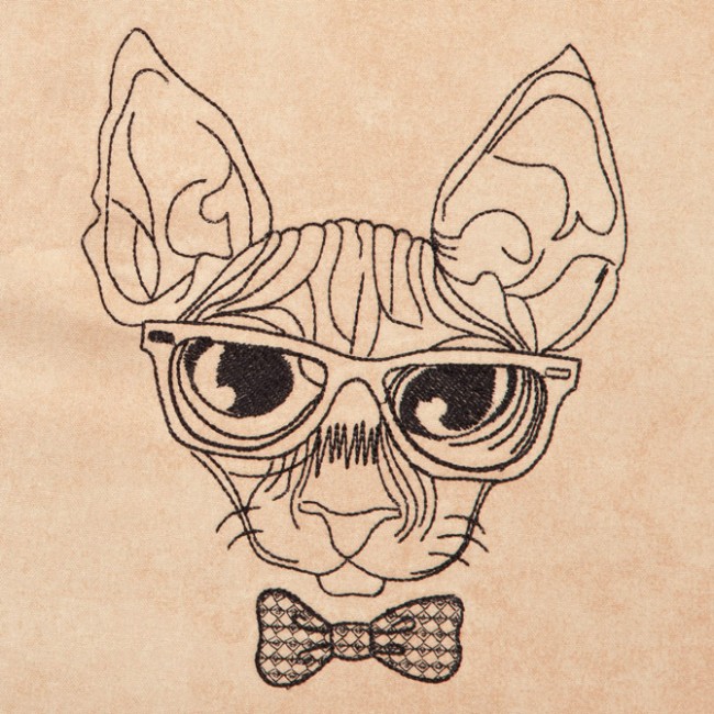 BFC1319 Hipster Felines Blackwork
