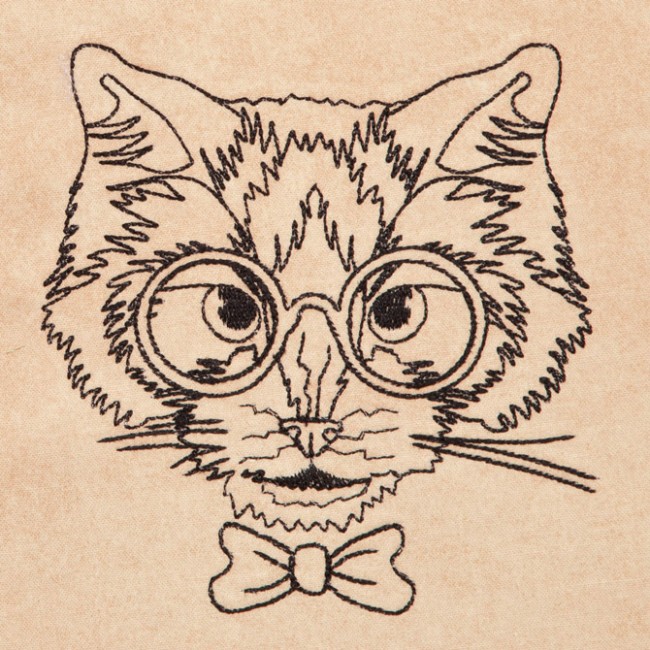 BFC1319 Hipster Felines Blackwork
