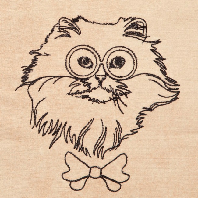 BFC1319 Hipster Felines Blackwork