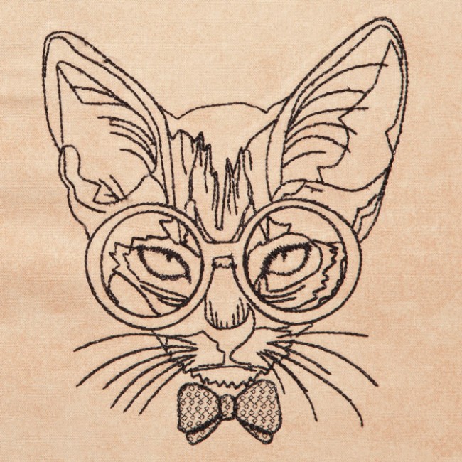 BFC1319 Hipster Felines Blackwork