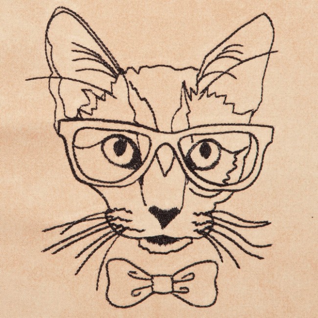 BFC1319 Hipster Felines Blackwork