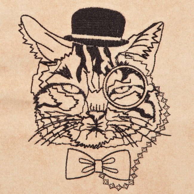BFC1319 Hipster Felines Blackwork