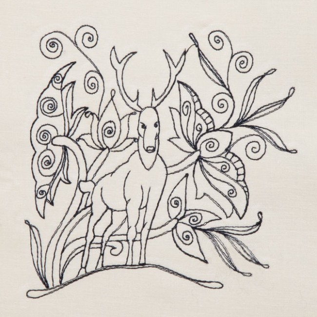BFC1321 DES-Blackwork Deer