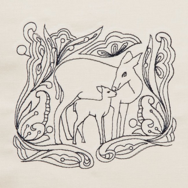 BFC1321 DES-Blackwork Deer