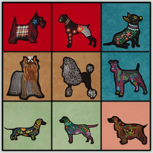 BFC1341 Embellished Dogs