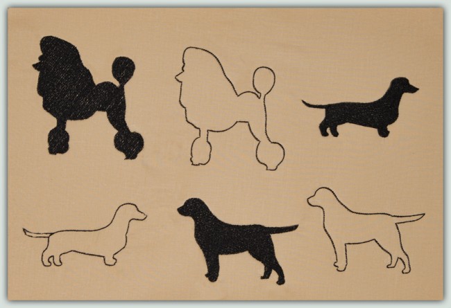 BFC1342 Dogs-Outlines and Silhouettes