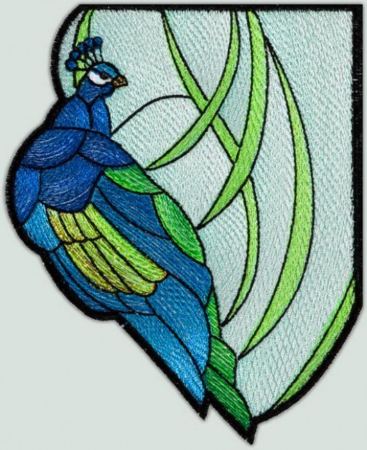 BFC1346 Stained Glass Peacock Two Ways