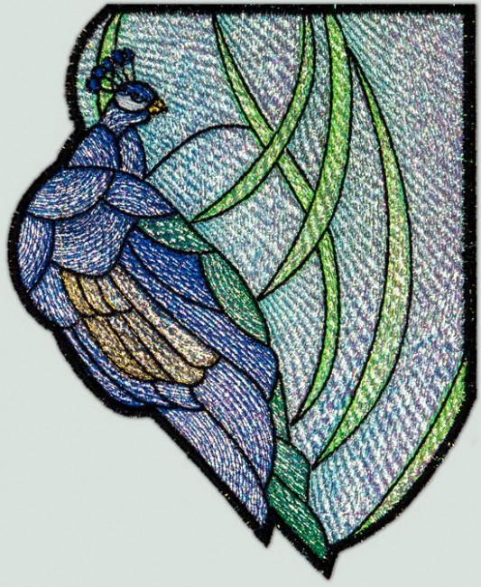 BFC1346 Stained Glass Peacock Two Ways