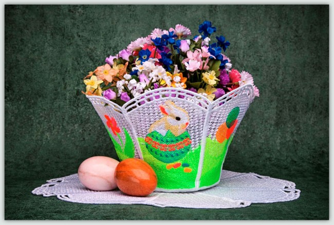 BFC1349 FSL Easter Bowl and Doily