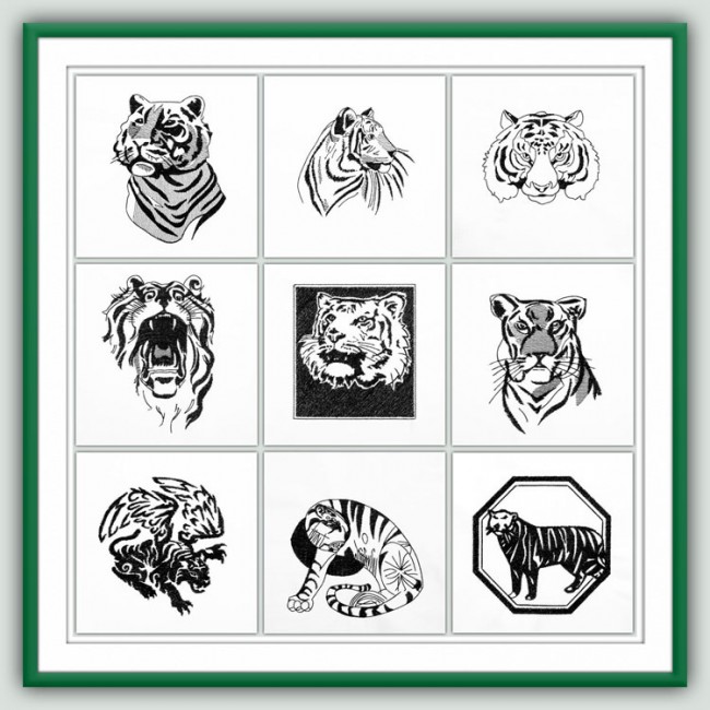 BFC1351 Blackwork Tigers