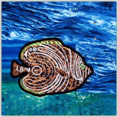 BFC1352 Embellished Sea Life and Tote Bag