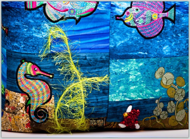 BFC1352 Embellished Sea Life and Tote Bag