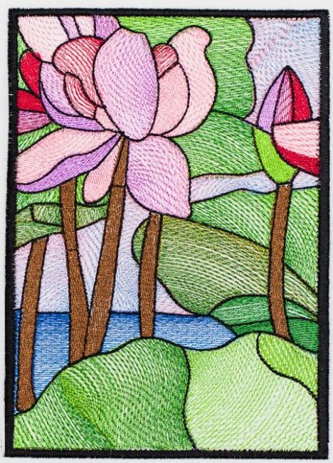 BFC1359 Stained Glass - Cockatoo in a Cherry Tree