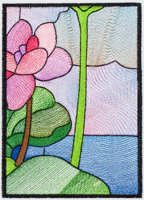 BFC1359 Stained Glass - Cockatoo in a Cherry Tree