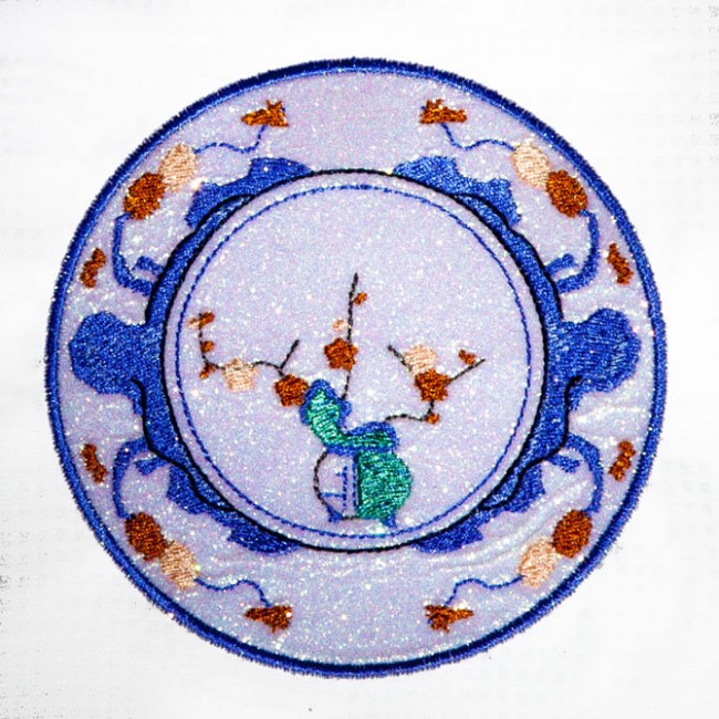 BFC1370 Four Oriental Quilt Circles