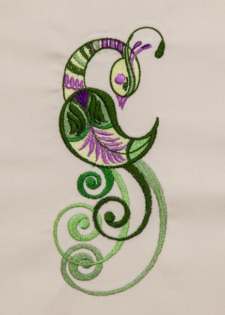BFC1373 Fanciful Scrolly Birds